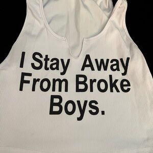 SHEIN White Ribbed Tank Top